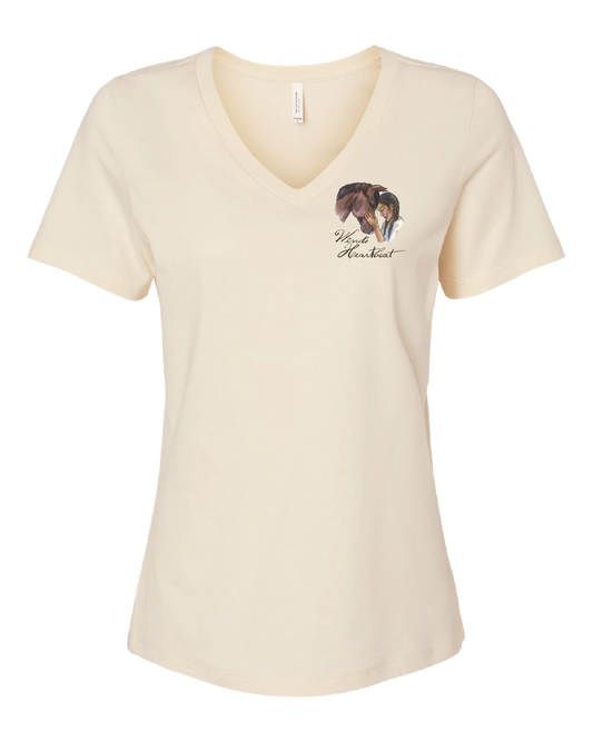Women's Lady & the horse V-Neck