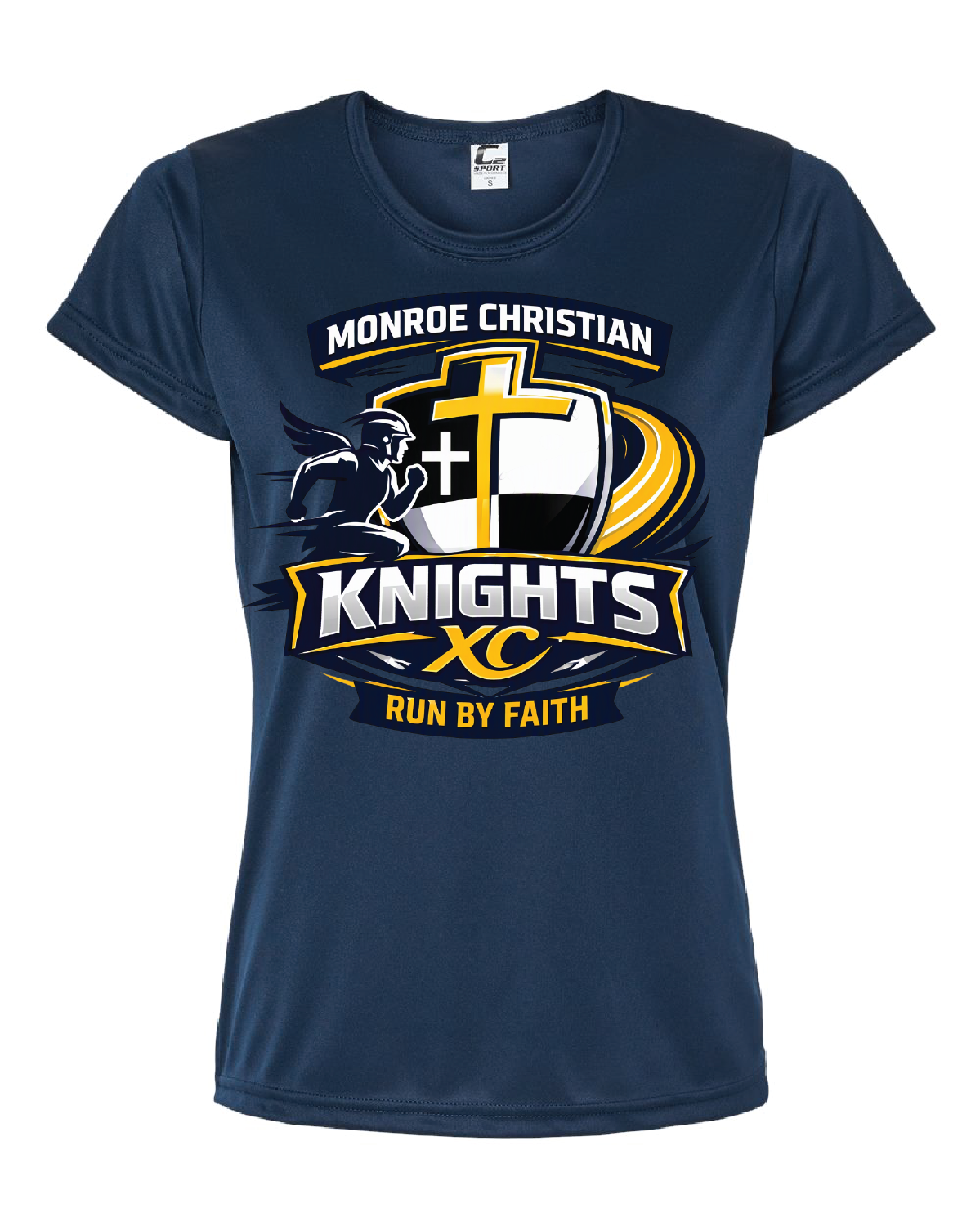 Women's Monroe Christian XC Performance Tee | Navy