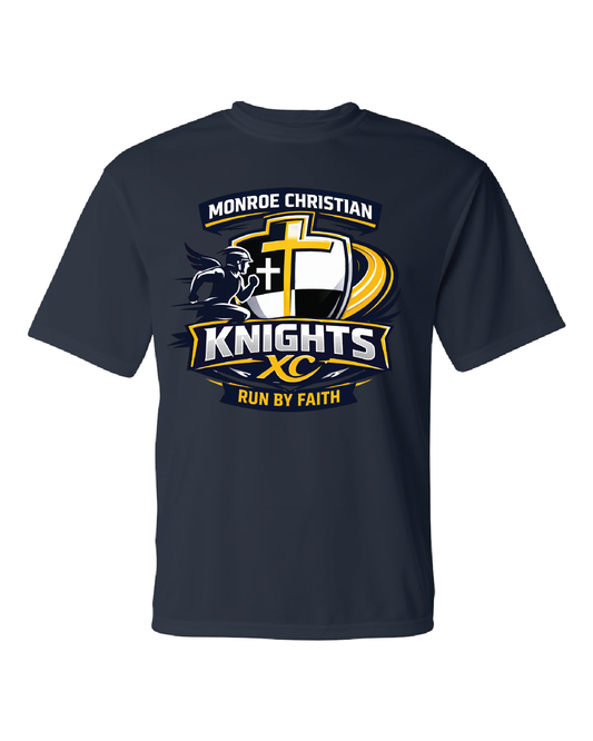 Adult Monroe Christian XC Performance Tee | Navy