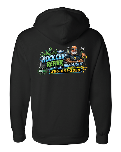 Seattle Chip Away Hoodie | Black