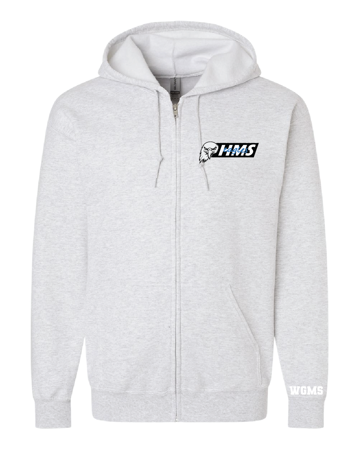 HMS Eagles Zip-Up Hoodie | Grey