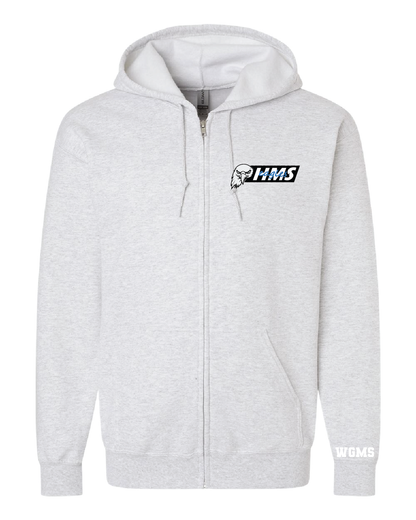 HMS Eagles Zip-Up Hoodie | Grey