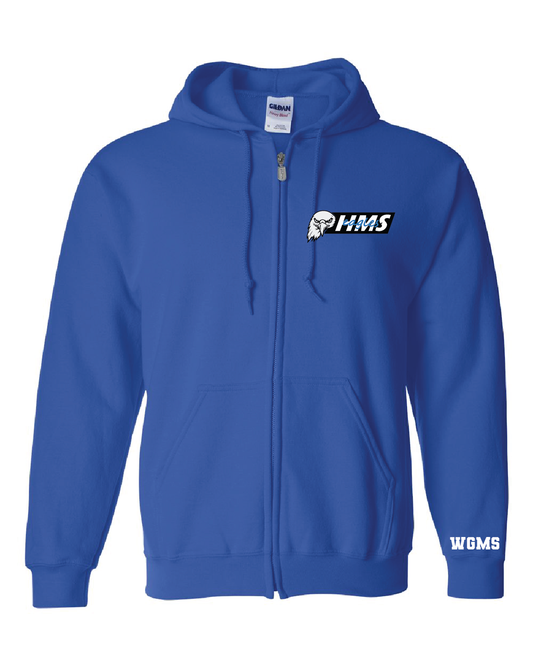 HMS Eagles Zip-Up Hoodie | Blue