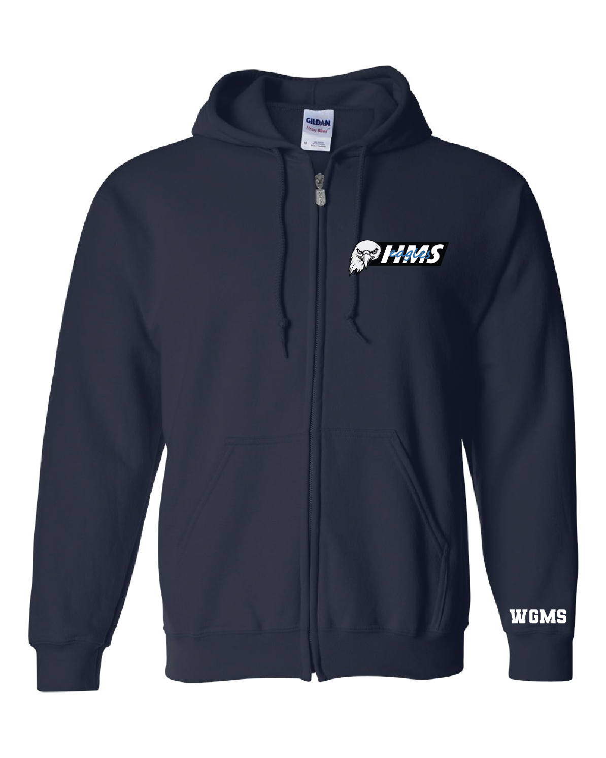 HMS Eagles Zip-Up Hoodie | Navy
