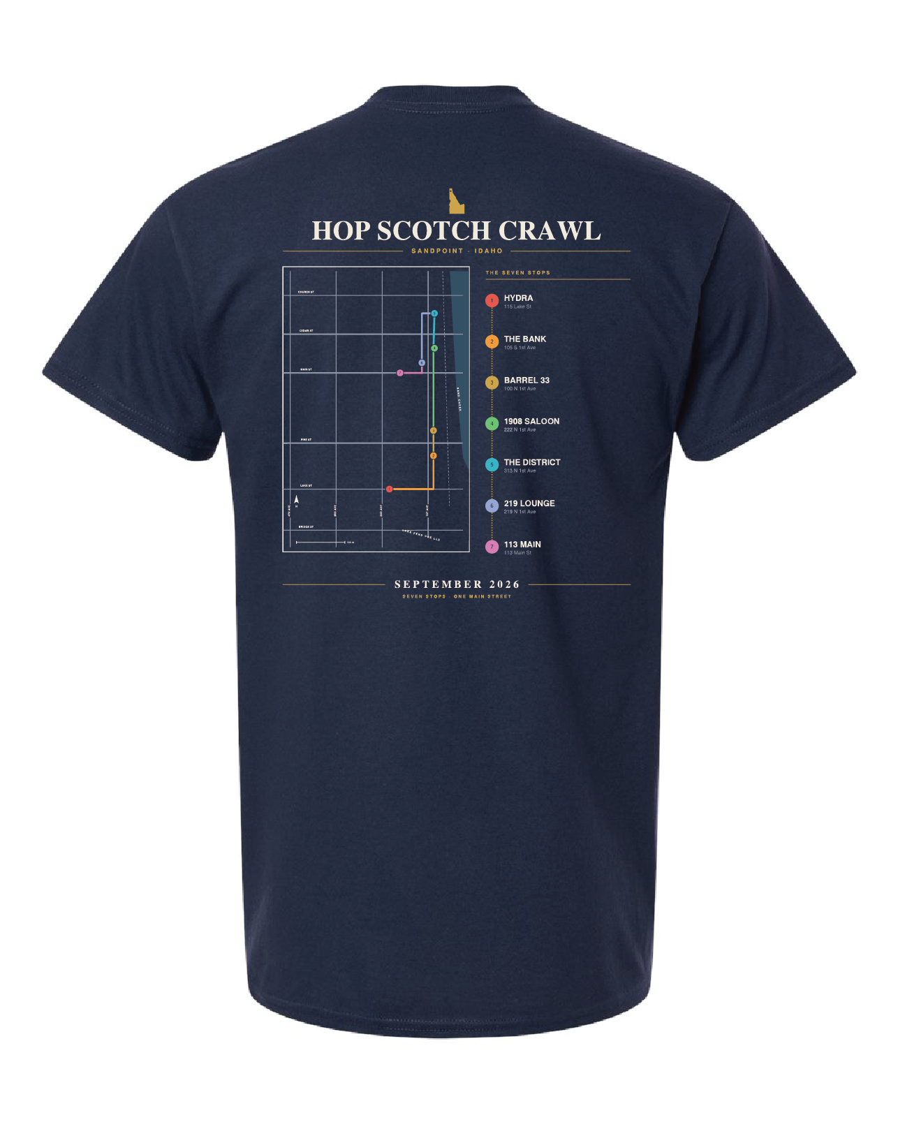 Hop Scotch Crawl Tee | Navy