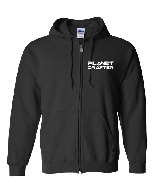 Planet Crafter Full-Zip Hoodie | Black