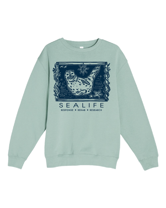 SR3 Crewneck with Navy | Seafoam