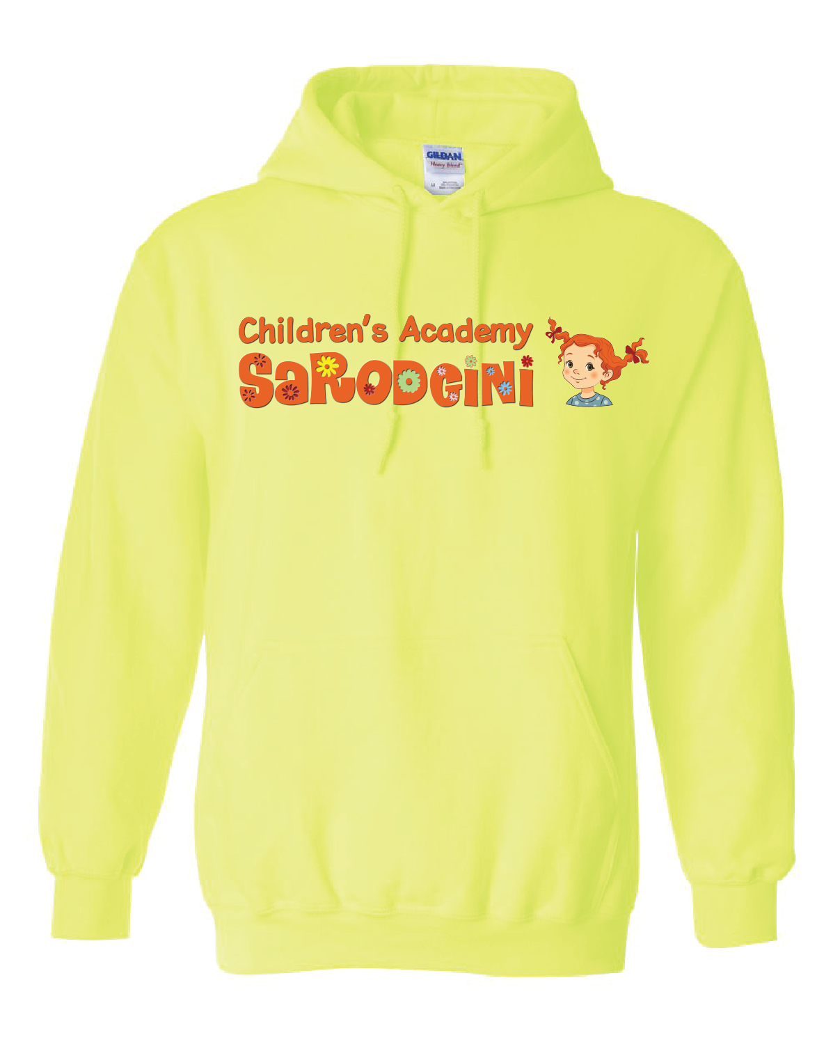Sarodgini's Children's Academy Hoodie | Safety Green