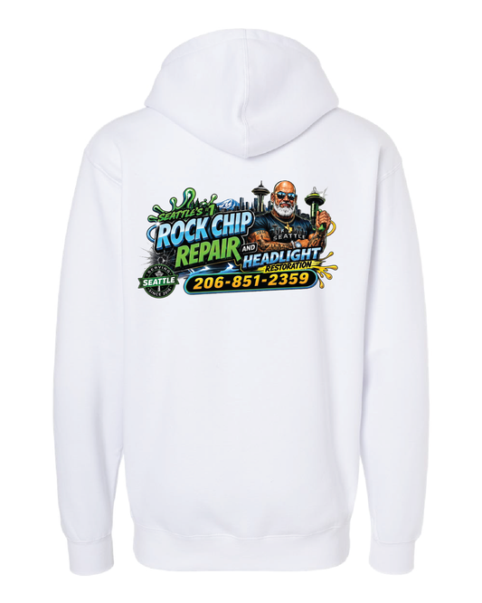 Seattle Chip Away Hoodie | White