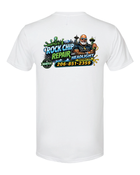 Seattle Chip Away Tee | White