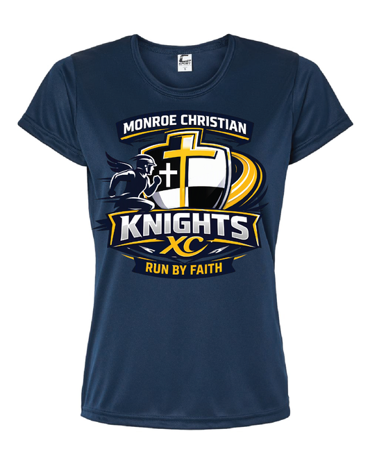 Women's Monroe Christian XC Performance Tee | Navy