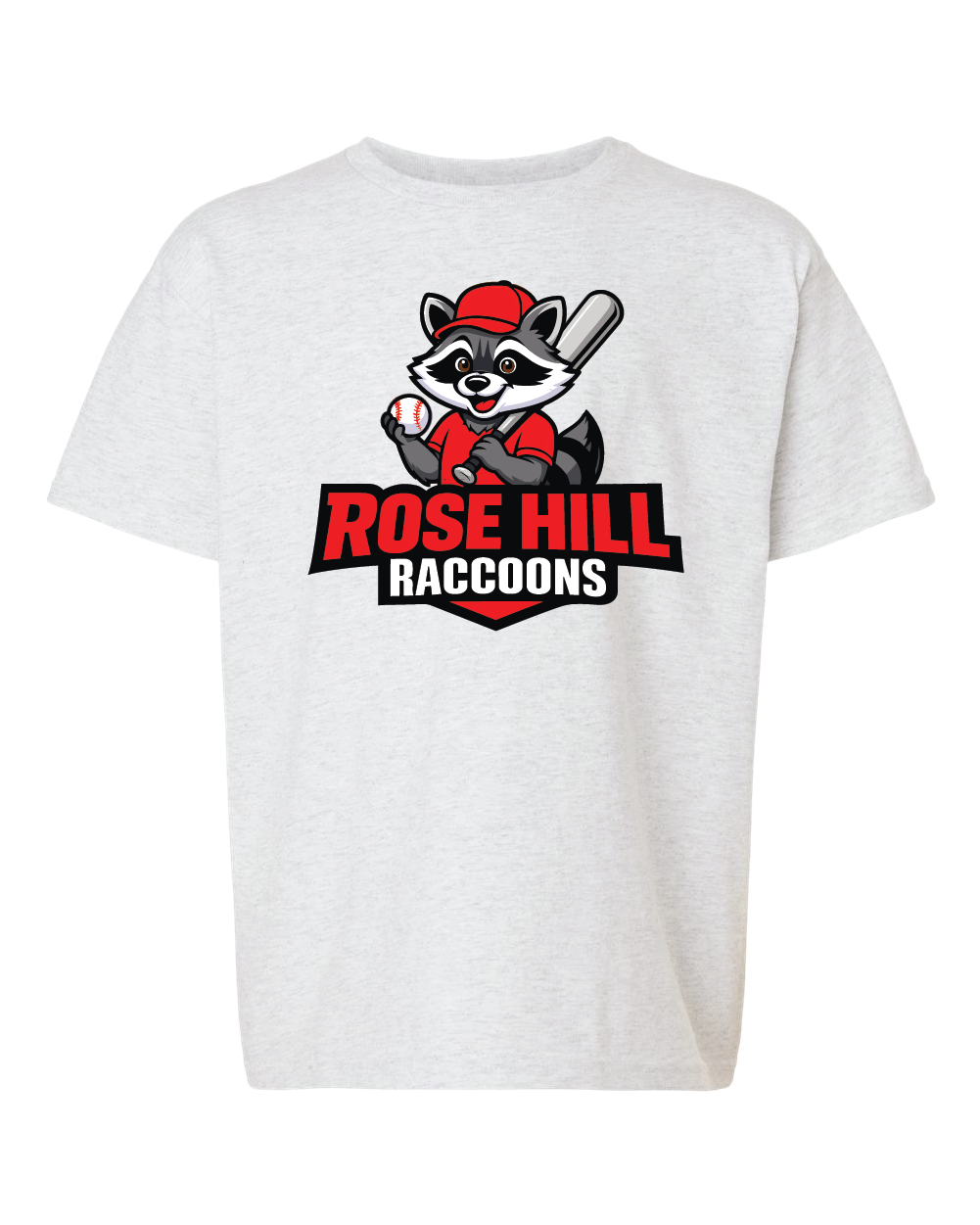 Youth Exclusive Baseball Rose Hill Raccoon Tee